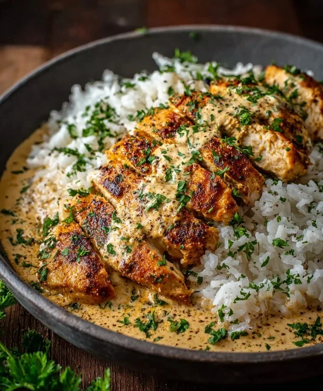 High Protein Creamy Cajun Chicken Rice