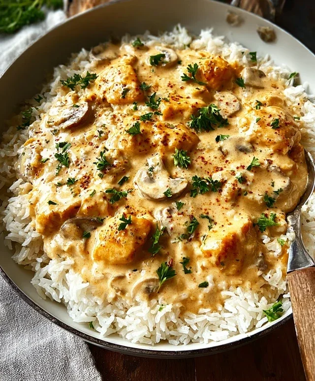 Creamy Smothered Chicken and Rice