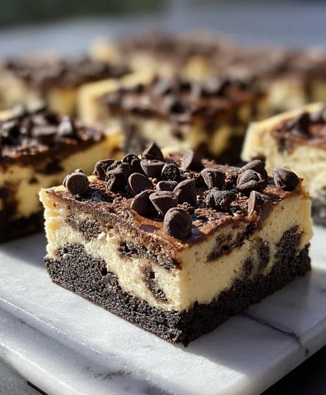 Chocolate Chip Oreo Cheesecake Bars