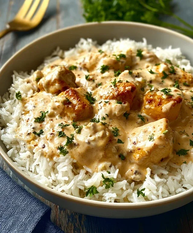 Creamy Smothered Chicken and Rice