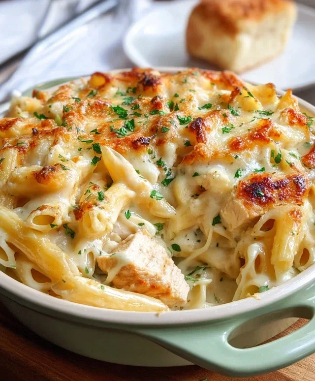 Chicken Alfredo Bake