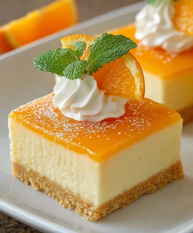 Orange Creamsicle Cheesecake Bars