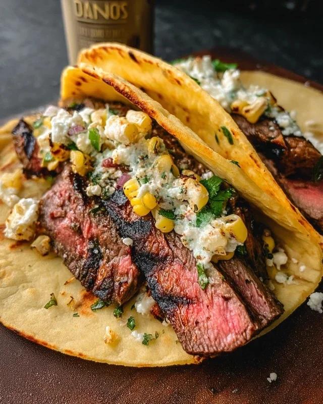 Grilled Elote Steak Tacos