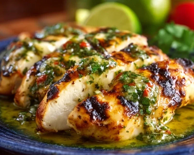 Grilled Salsa Verde Pepper Jack Chicken