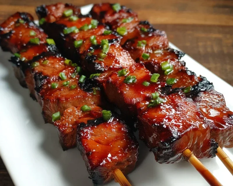 BBQ Beef Skewers with Filipino BBQ Marinade