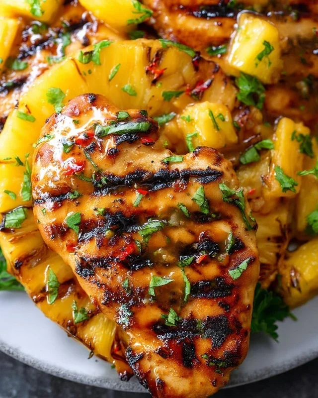 Grilled Mango Pineapple Chicken