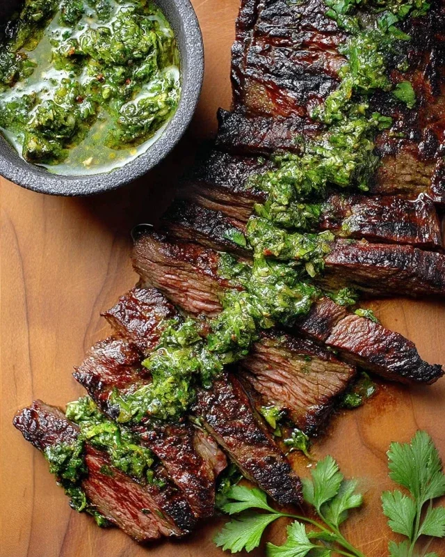 Skirt Steak Marinade Recipe with Chimichurri Recipe