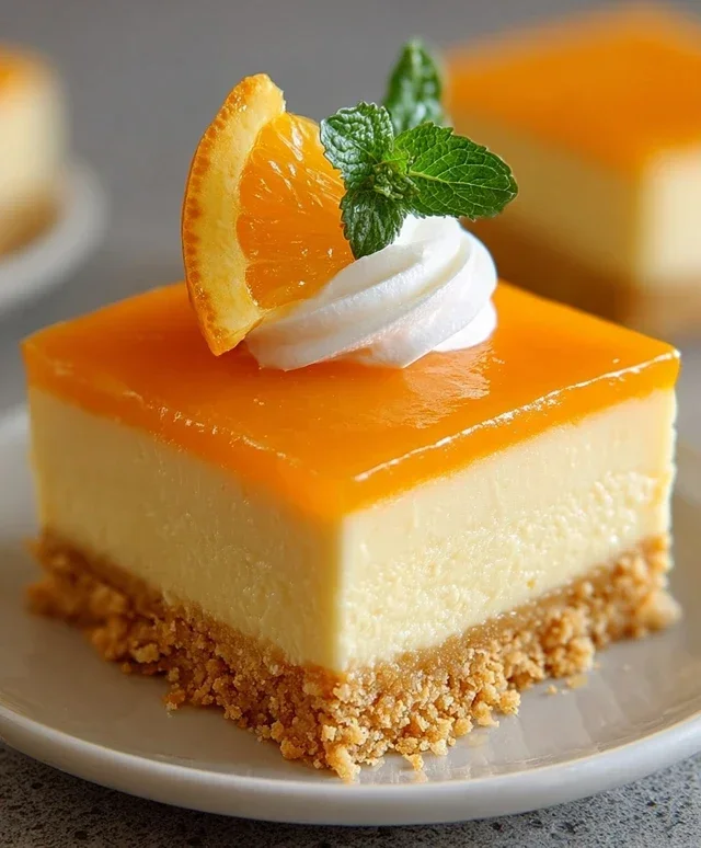 Orange Creamsicle Cheesecake Bars