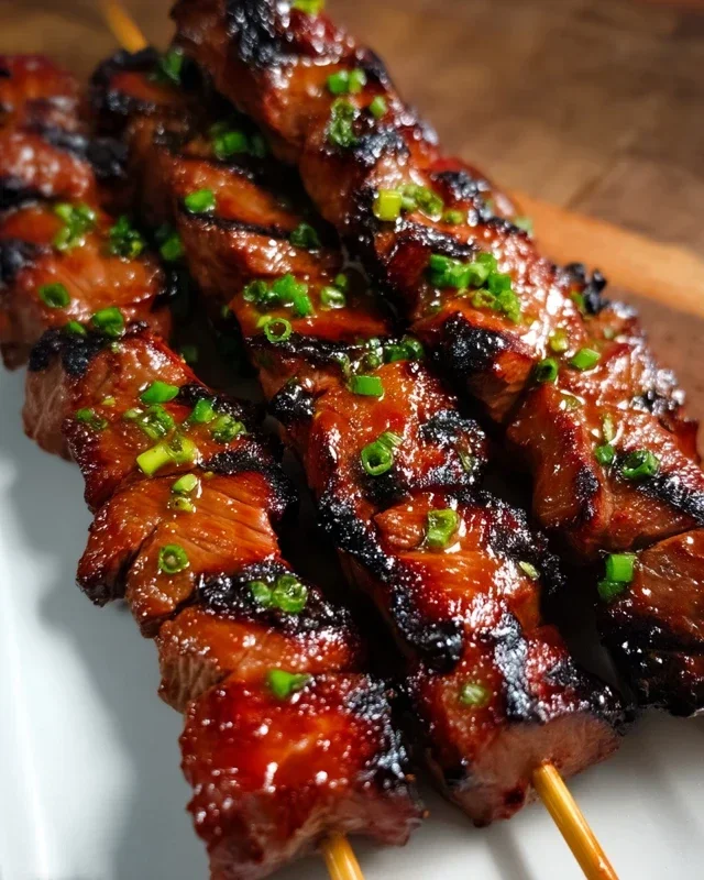 BBQ Beef Skewers with Filipino BBQ Marinade