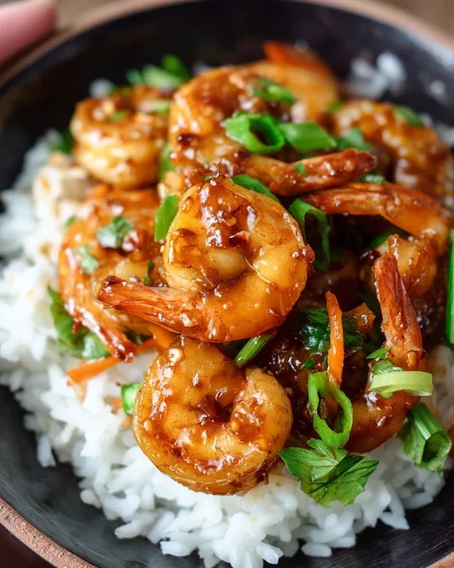 Honey Garlic Shrimp Bowls