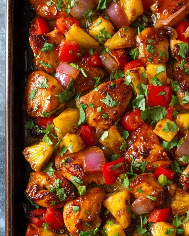 Hawaiian Chicken Sheet Pan