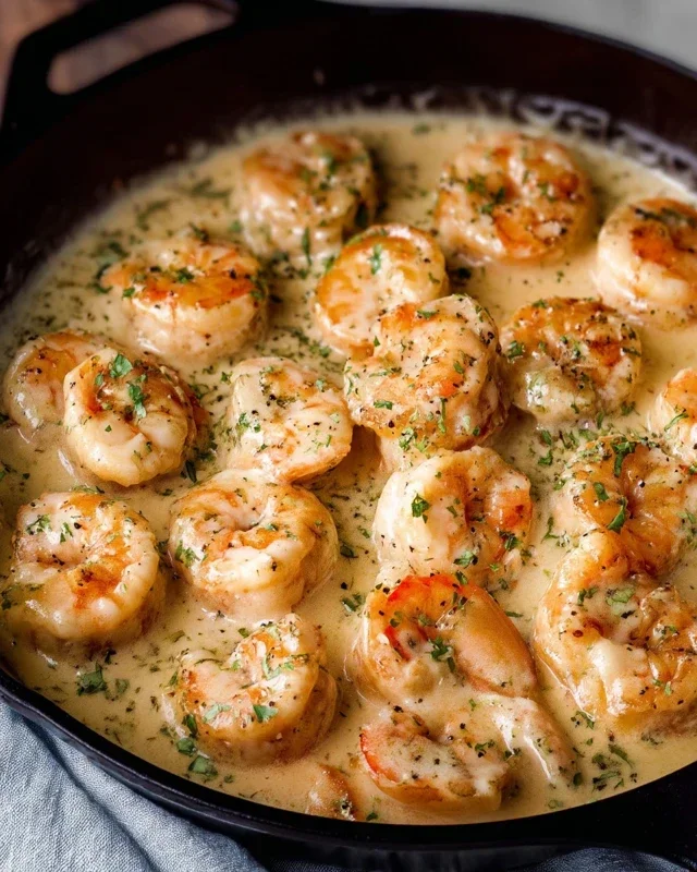 Creamy Garlic Shrimp (15 mins)