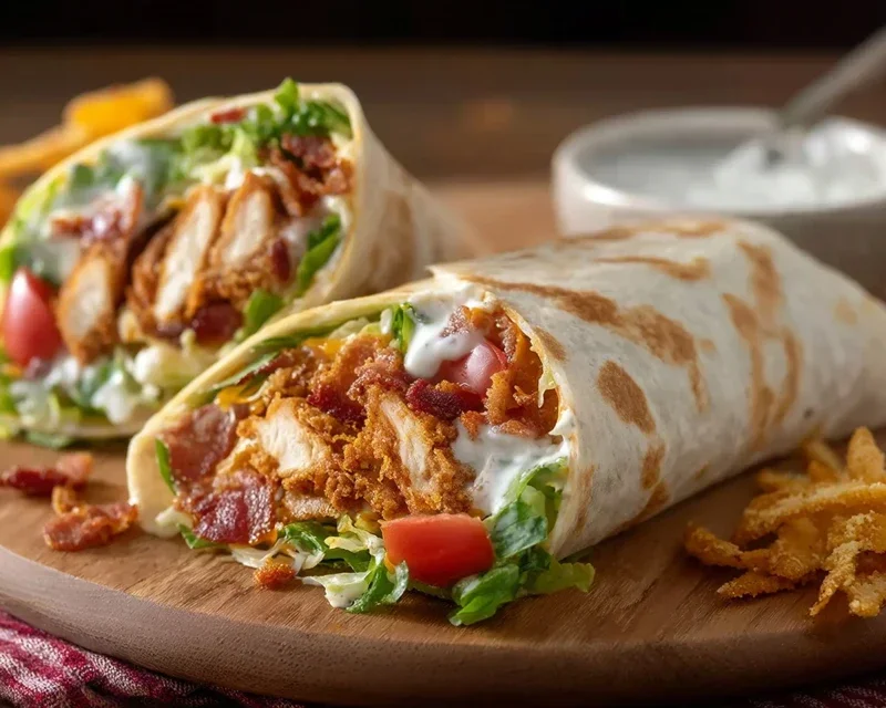 Crispy Chicken Beef Beef Bacon Ranch Wrap
