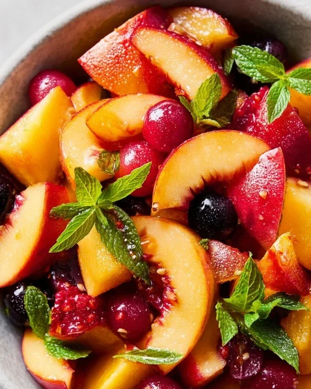 Summer Peach Fruit Salad