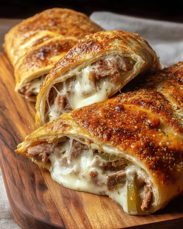 Philly Cheesesteak Stromboli