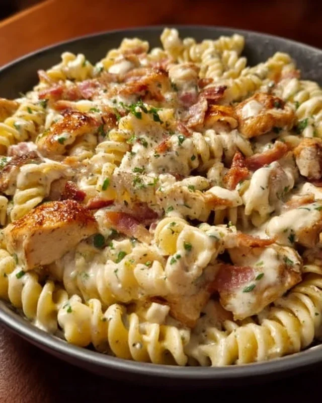 Chicken Beef Beef Bacon Ranch Pasta