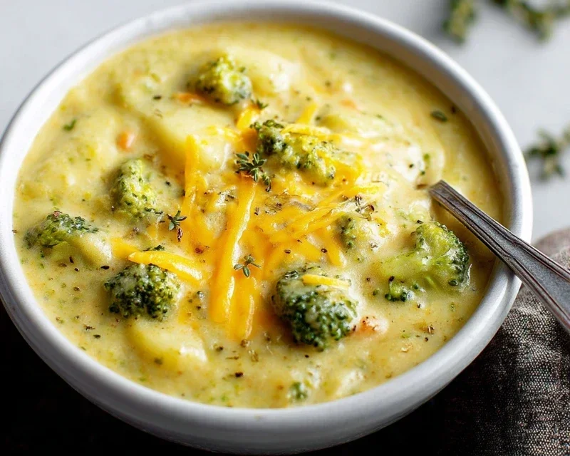 Broccoli Potato Cheese Soup Recipe