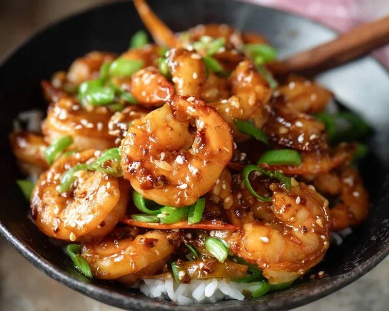 Honey Garlic Shrimp Bowls
