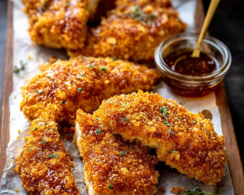 Baked Crunchy Hot Honey Chicken