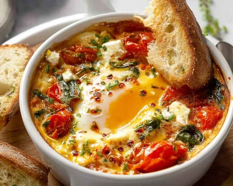 Baked Feta Eggs