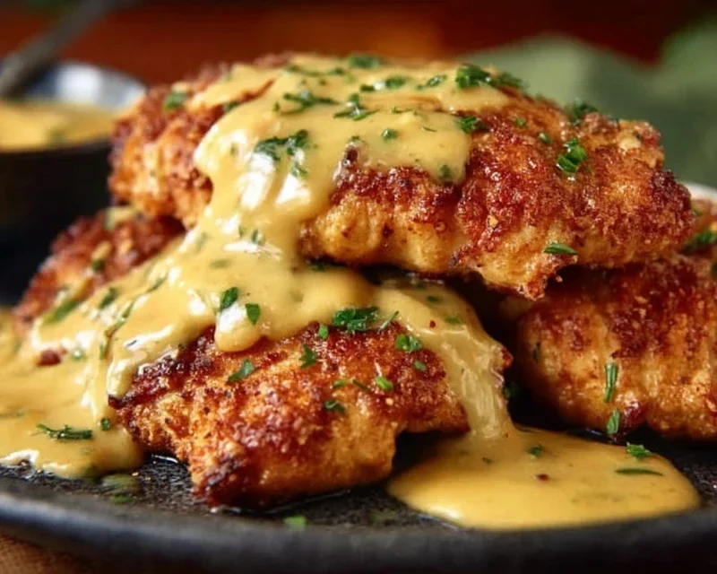 Pretzel Chicken with Mustard-Cheddar Sauce: An Amazing Ultimate Recipe
