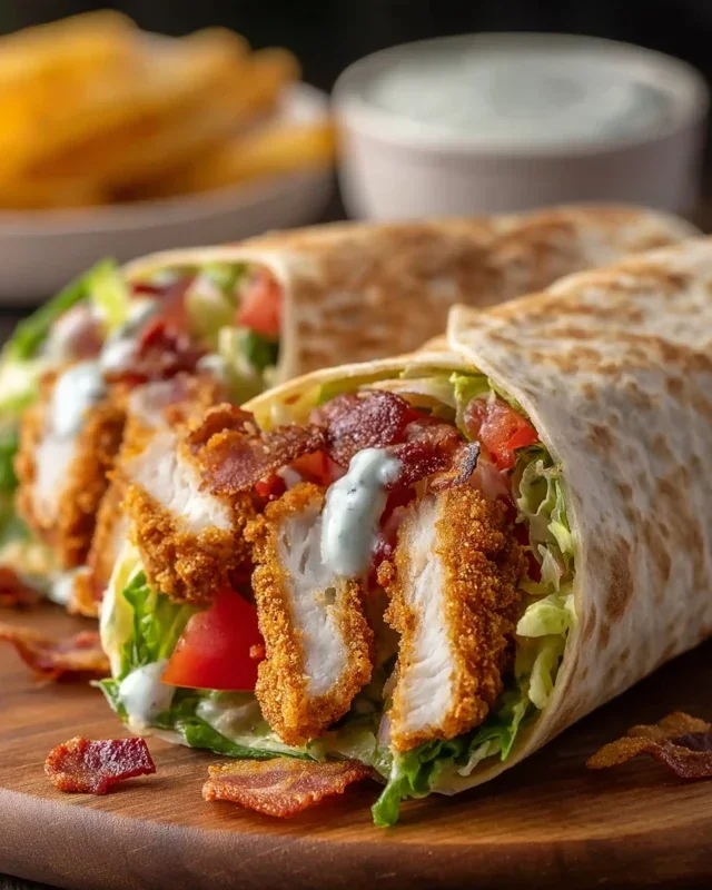 Crispy Chicken Beef Beef Bacon Ranch Wrap
