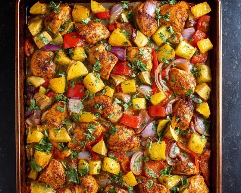 Hawaiian Chicken Sheet Pan