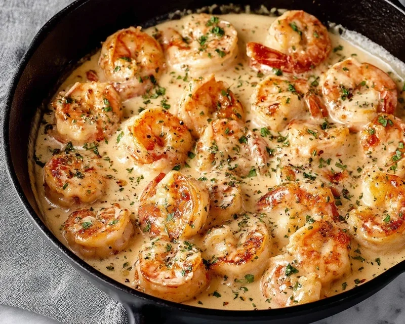 Creamy Garlic Shrimp (15 mins)