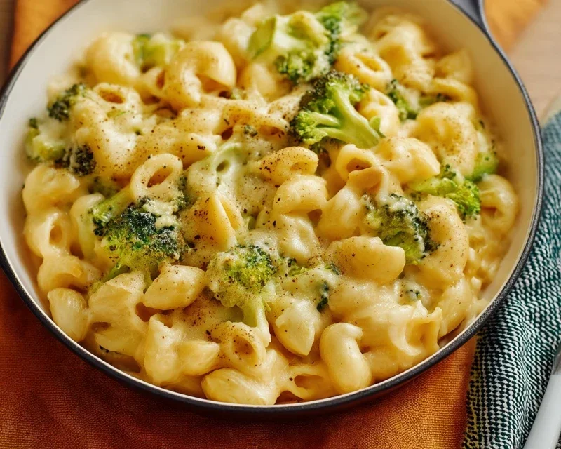 One Pot Healthy Broccoli Mac and Cheese