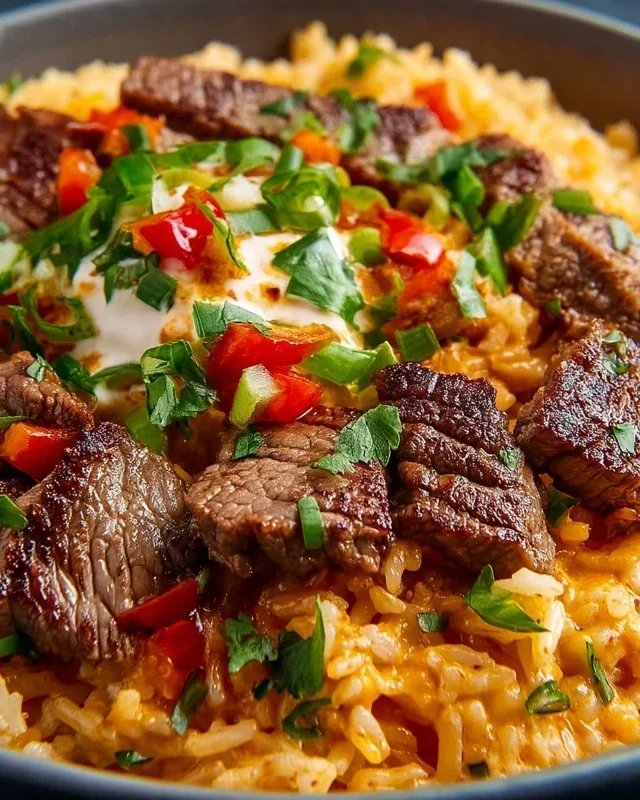 Steak Queso Rice A Flavorful Recipe