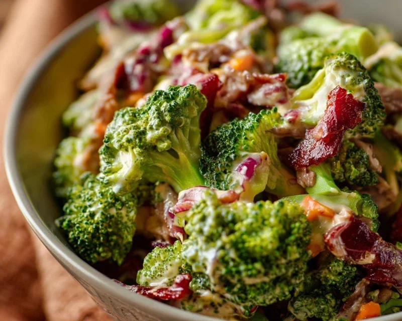Broccoli Salad with Beef Beef Bacon Recipe