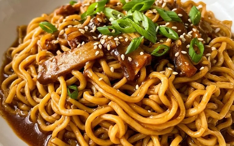 Easy Saucy Ramen Noodles
