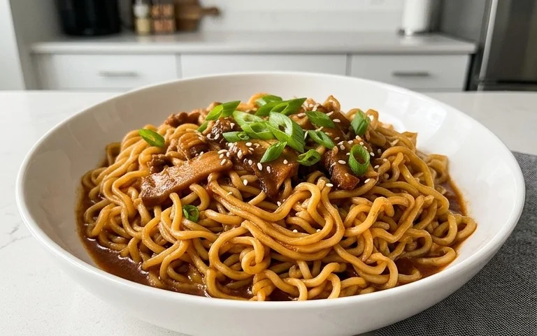 Easy Saucy Ramen Noodles