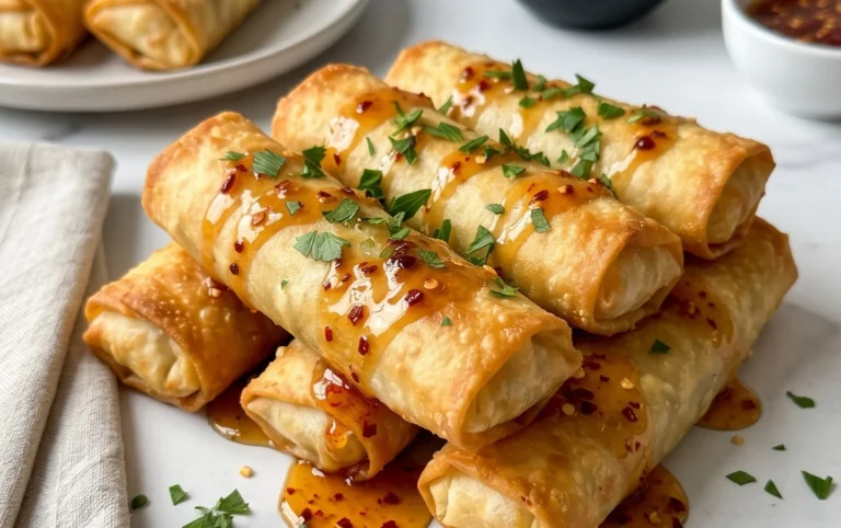 Indulgent Oven Fried Feta Rolls with Chili Honey Magic