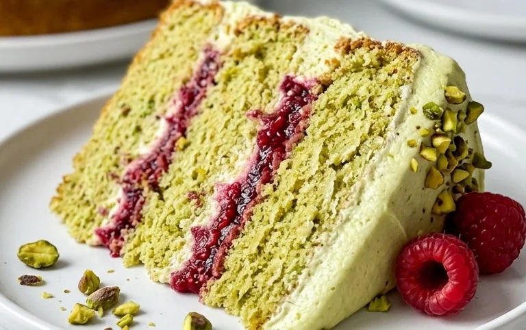 Pistachio Raspberry Cake