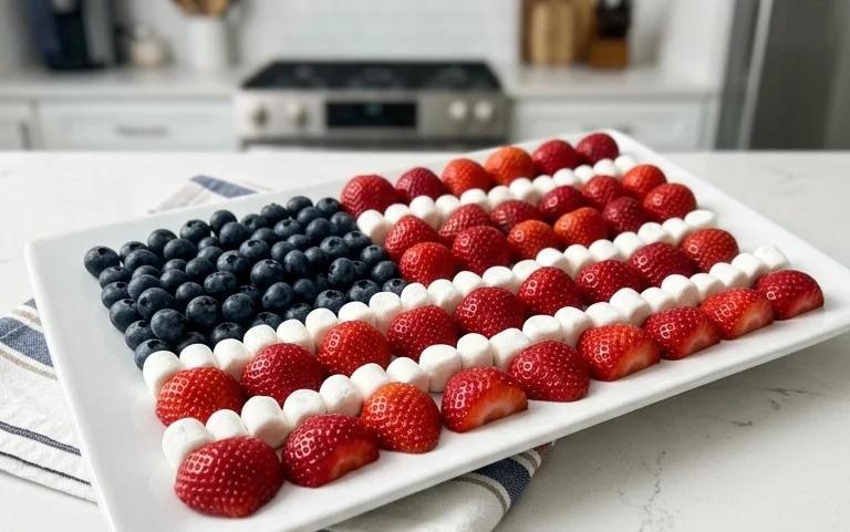 4th of July Fruit Platter Idea | How to Make an American Flag