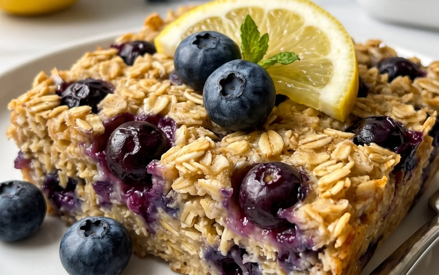 Lemon Blueberry Baked Oats