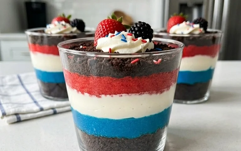 Red, White and Blue Dirt Cups