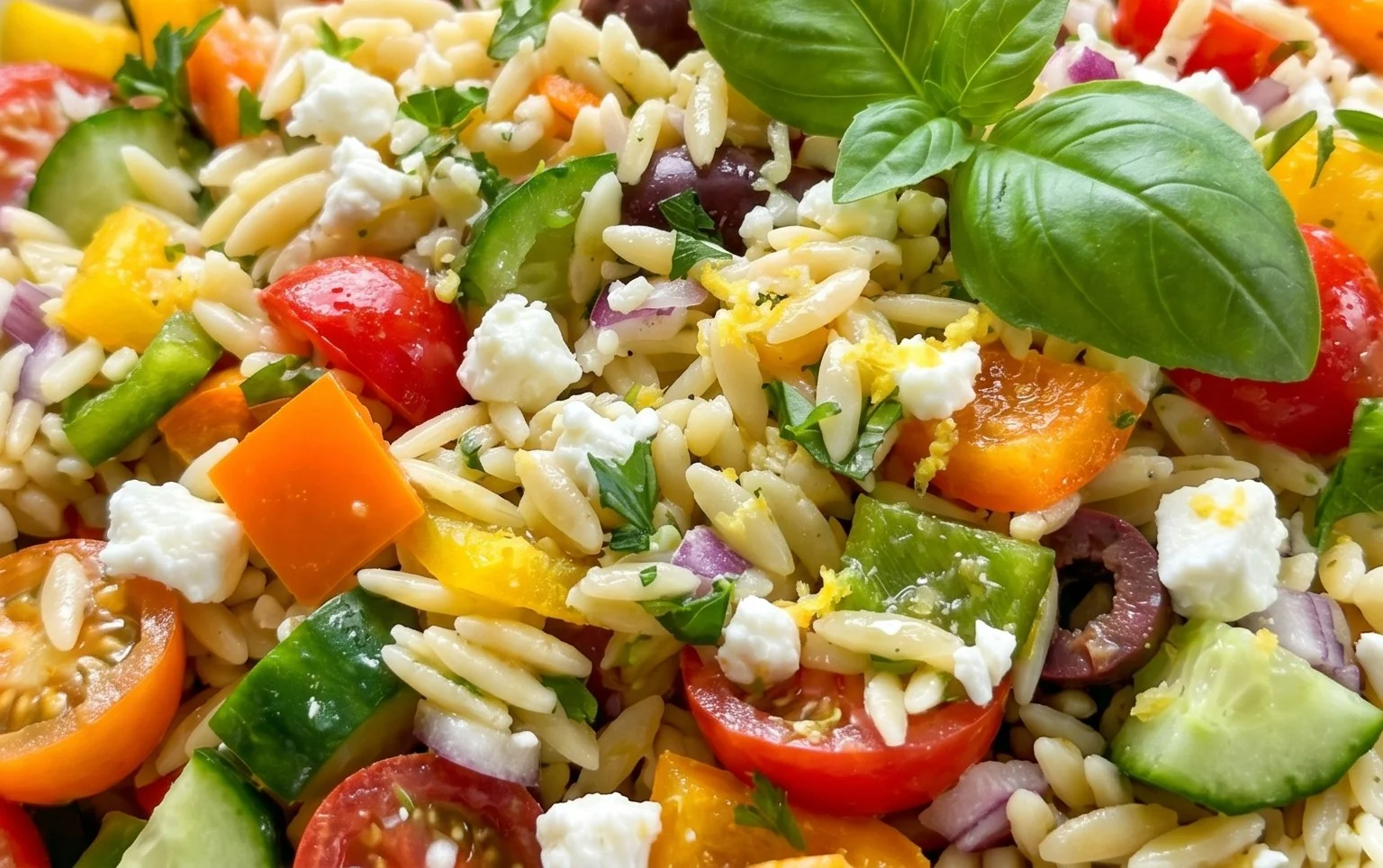 Rainbow Orzo Salad