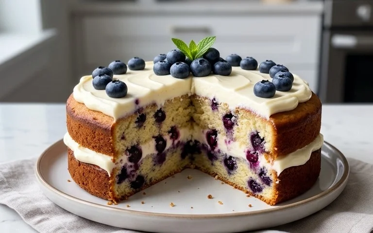 Nova Scotia Blueberry Cream Cake