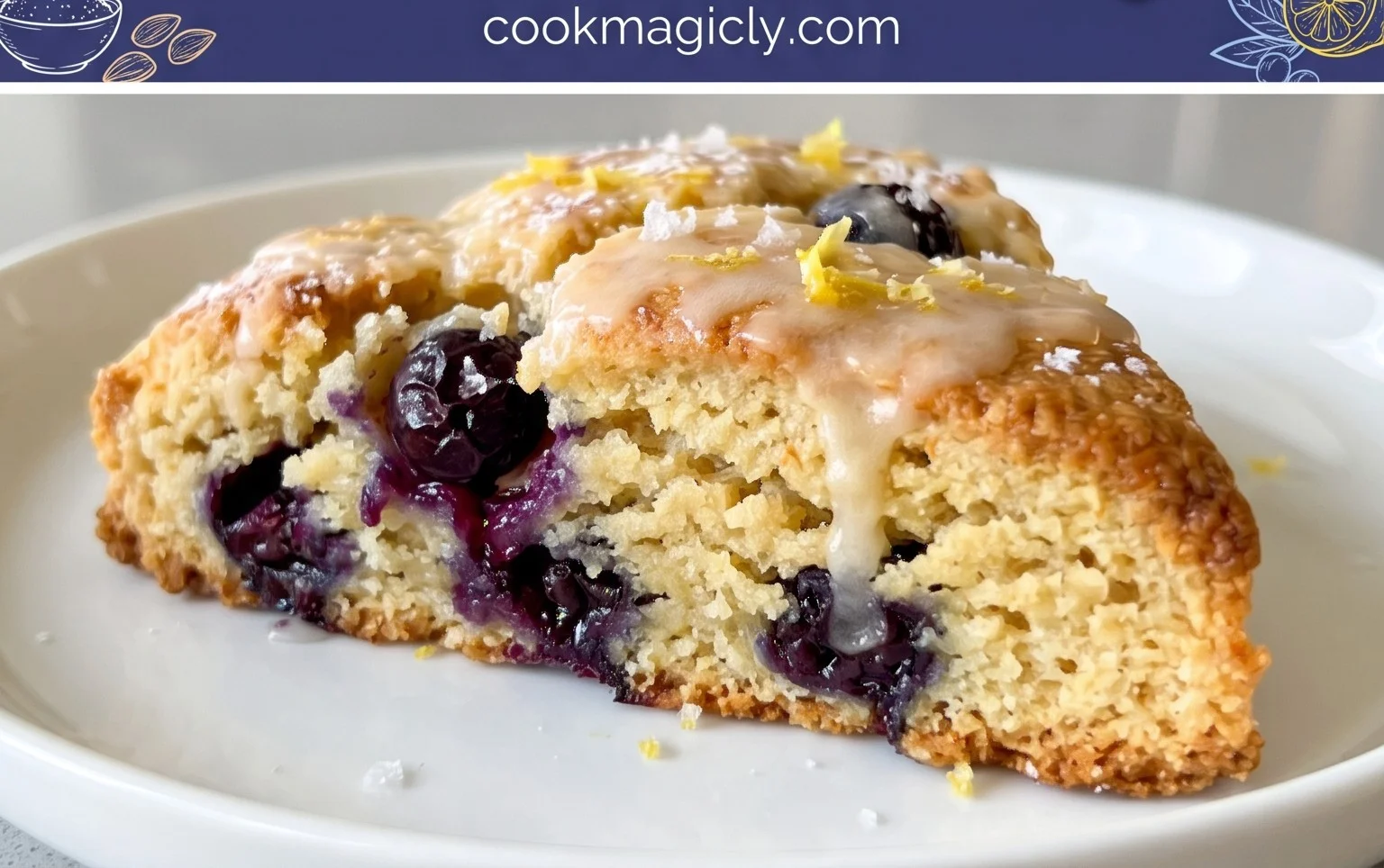 Almond Flour Lemon Blueberry Scones