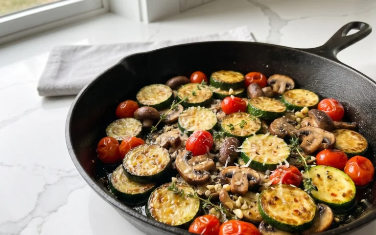 Skillet Zucchini and Mushrooms