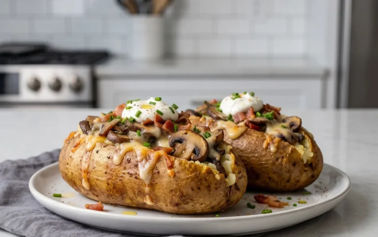 The Ultimate Stuffed Baked Potatoes with Mushrooms