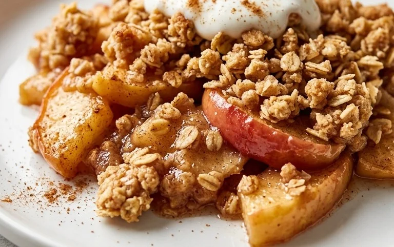 Healthy Breakfast Apple Crum extractble