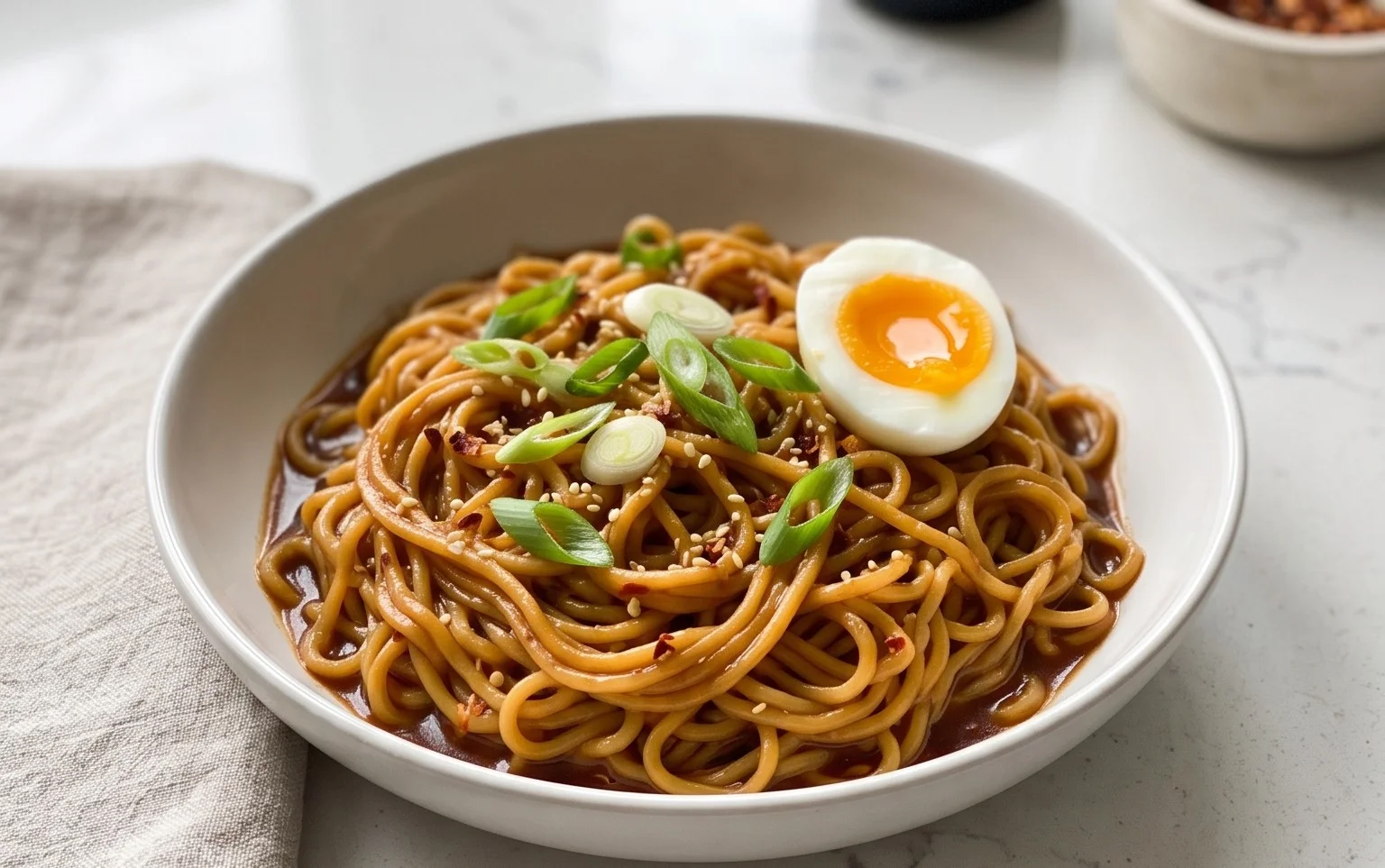 Easy Saucy Ramen Noodles