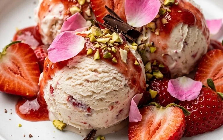 Homemade Strawberry Ice Cream