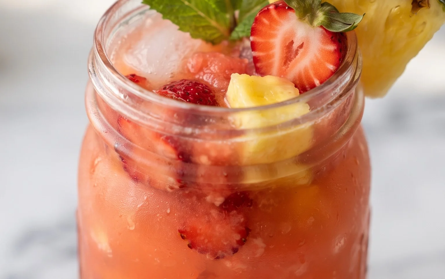 Pineapple Strawberry Agua Fresca