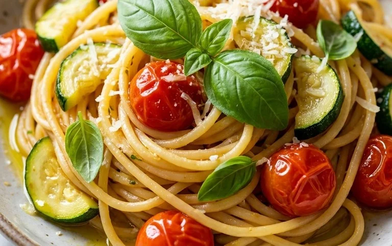 Healthy Tomato Zucchini Pasta