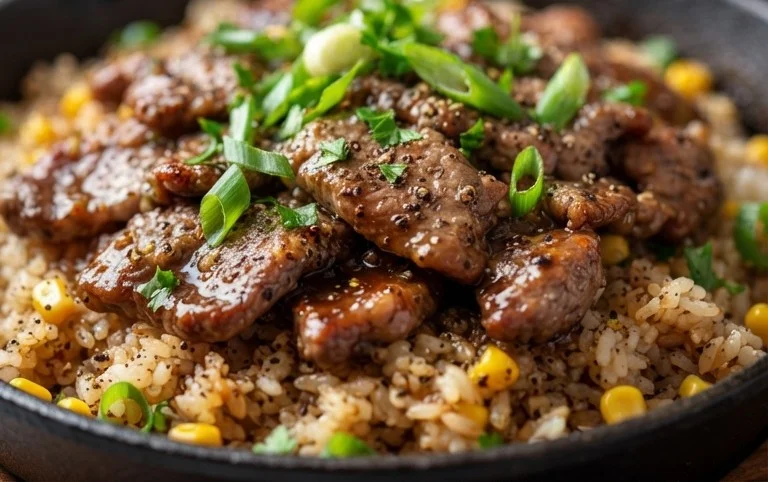 Beef Pepper Rice Bowl is a delicious meal option.