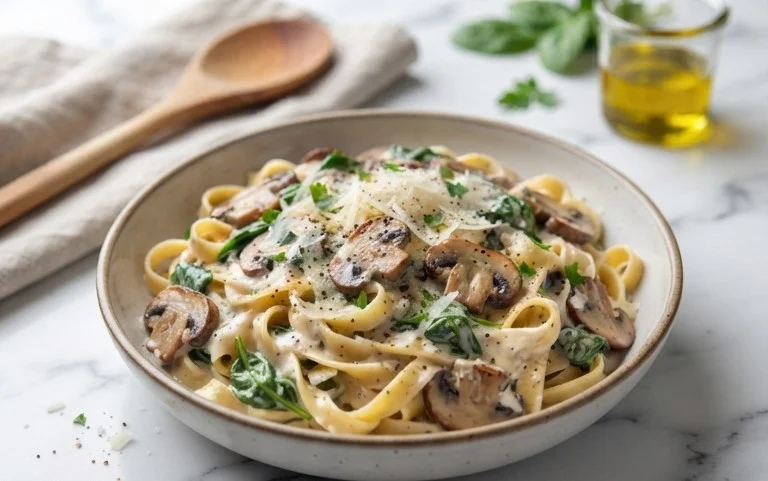Spinach Mushroom Pasta